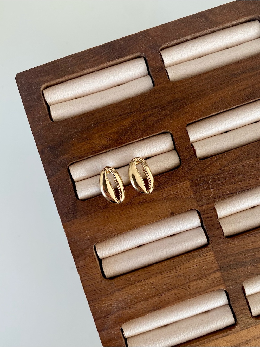 4/$15 Gold Cowrie Shell Stud Earrings